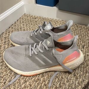 Adidas Ultraboost Gray with Pink Highlights